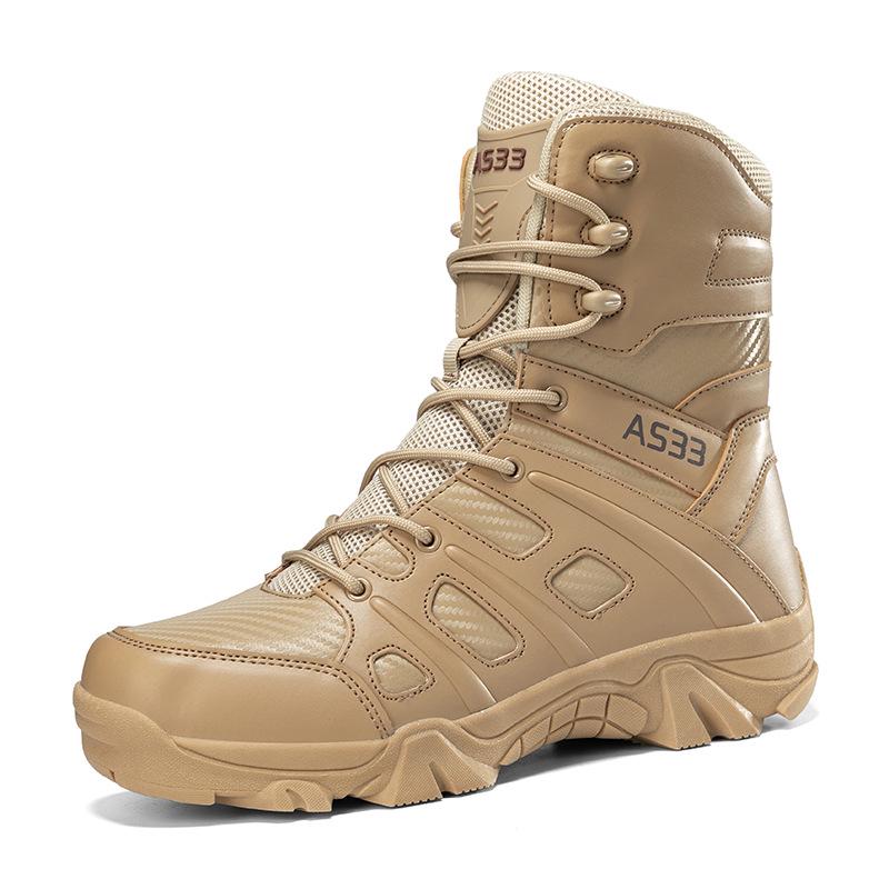 Men's High-Top Desert Combat Boots - Four Seasons Outdoor Hiking & Mountaineering Footwear