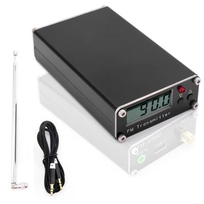 2KM 0,5W FM vysílač 76M-108Mhz digitální displej stereo FM vysílač TYPE-C USB kostely auto rádio vysílání kampusová stanice