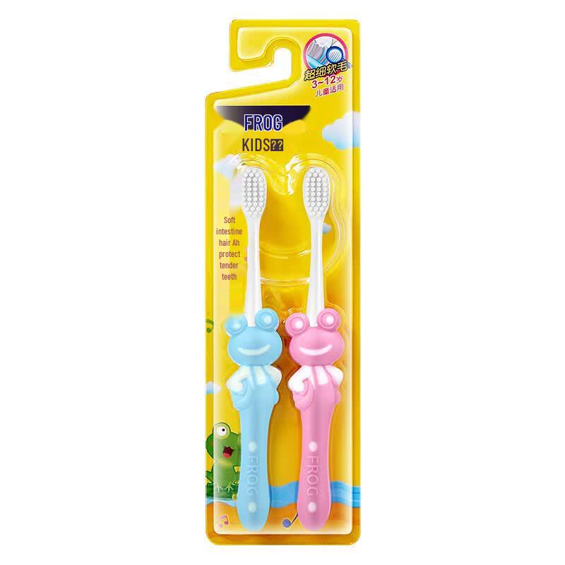 Kids Frog Cartoon Soft Bristle Toothbrush Set, Ages 2-12, 10-Pack