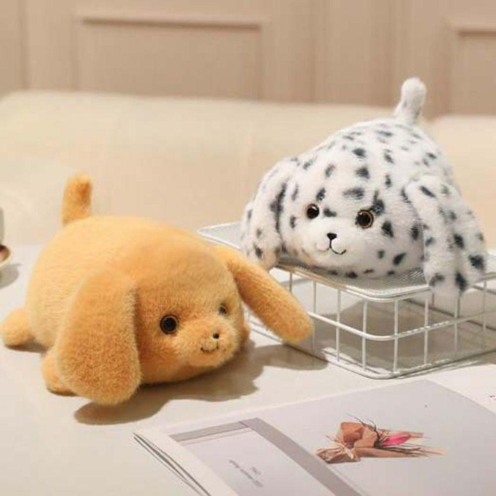 Soft Material Dog Plush Toy Soft Puppy Sleep Pillow Xmas Gift Lying Puppy Plush Doll Kid Gift