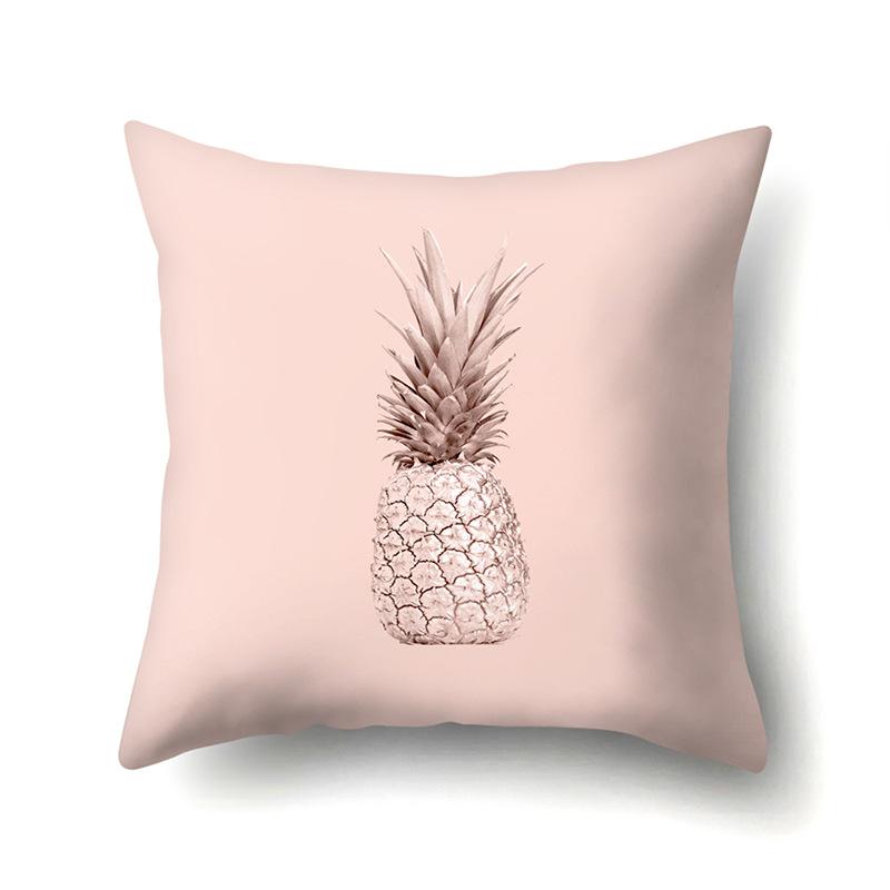 Polyester Pillow Case Automobile Decoration Home Printed Pillow Case Waist Cushion Cover Car Cushion Head Cushion Cover