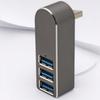 Aluminum Alloy 3Port USB Hub USB3.0 High Speed Splitter Box PC Laptop U Disk Card Reader Mobile Phone
