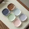 Ceramic Small Fruit Dish Plate Ceramic Home Chinese Zen Cute Snack Trinket Dish Tea Tray Fruit Table Porcelain Plate Kitchen