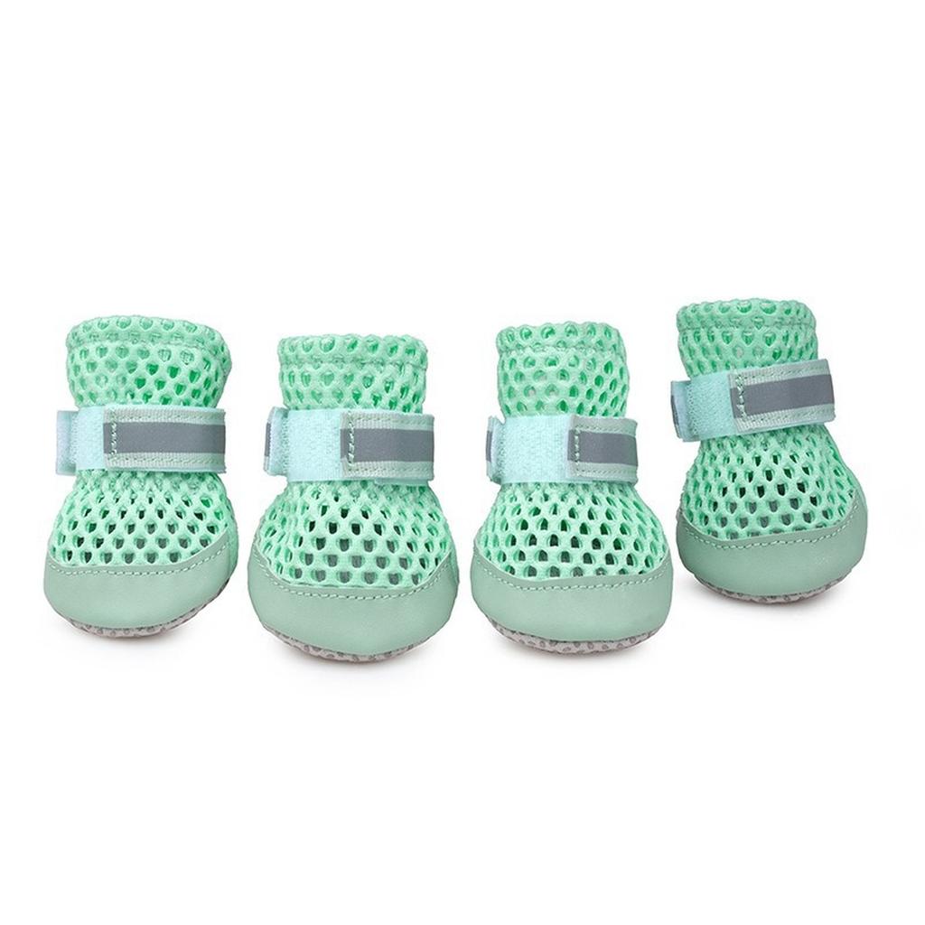 Letnie oddychające buty dla zwierząt miękkie podeszwy buty dla psa zapobiegające poślizgnięciu łatwe do założenia (G, S)
