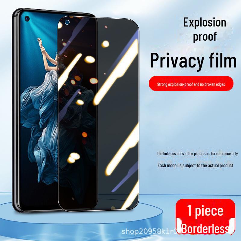 Honor V30/V30Pro Full Coverage Anti-Peep Tempered Glass Screen Protector with Anti-Blue Light HD