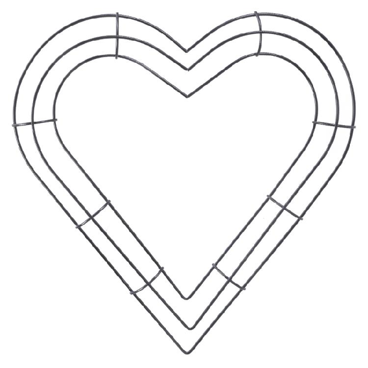 

Залізна Основа Серцеподібна Рамка для Вінка для DIY Квіткового Дизайну та Декоративного Настінного Мистецтва 35см 30см Чорний/Зелений 30CM чорний