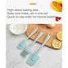 Pastry Brush Set, 3-piece Baking Set With Dough Scraper And Oil Brush, Silicone Gift Y