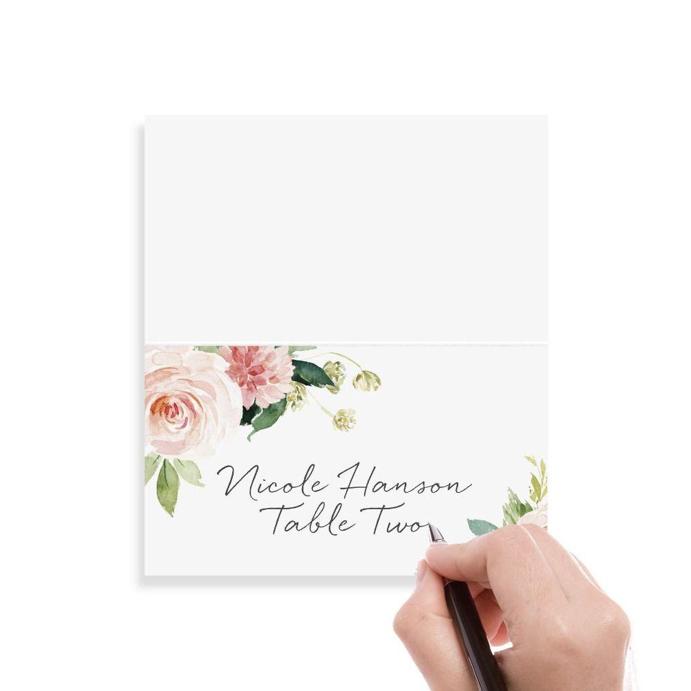 50pcs Paper Seating Place Cards Writable Tented Name Card Gift Cards  Banquet Tables