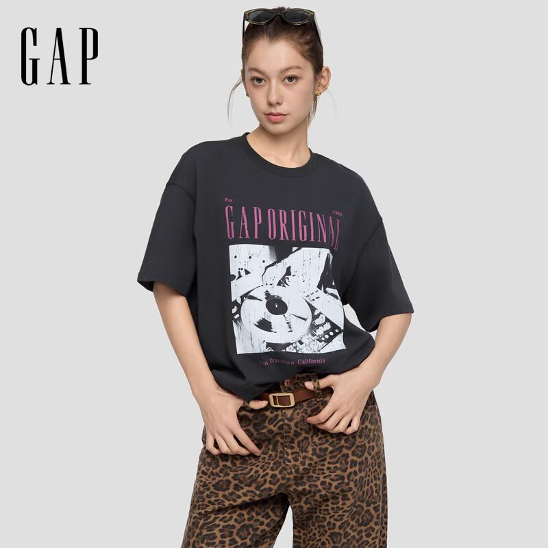 GAP Women s Logo Print Loose Short Sleeve T-shirt 160/84A