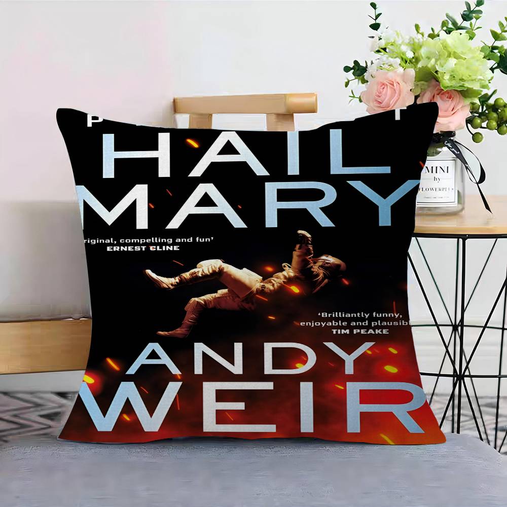 Ryan Gosling Movie Project Hail Mary  Pillow Covers Sofa Decorative Home Doublesided Printing Short Plush Cushion Cover