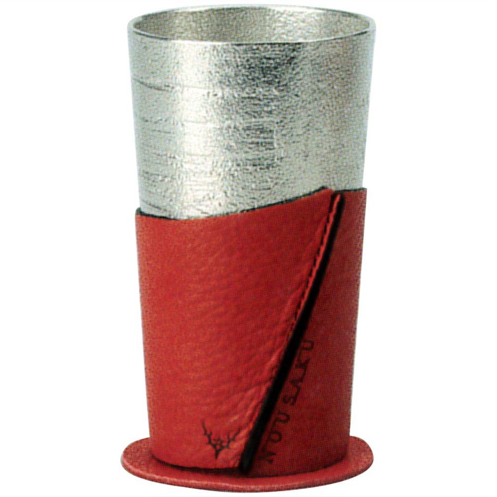 

Nousaku Beer Cup Birch Set Sleeve and Red Tin Case Made in Japan Glass Tumbler - (with Coaster) H11.5cm 6.1cm 100% 600235/Beer красный