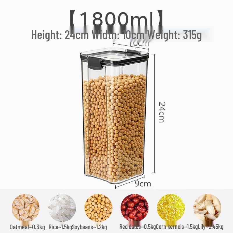 ZISIZ Küchenaufbewahrungsglas für Getreide & Snacks