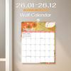 2026 Floral Wall Calendar Monthly Overview Thick Paper Calendar European American Style 12 Month Planner for Home Office School