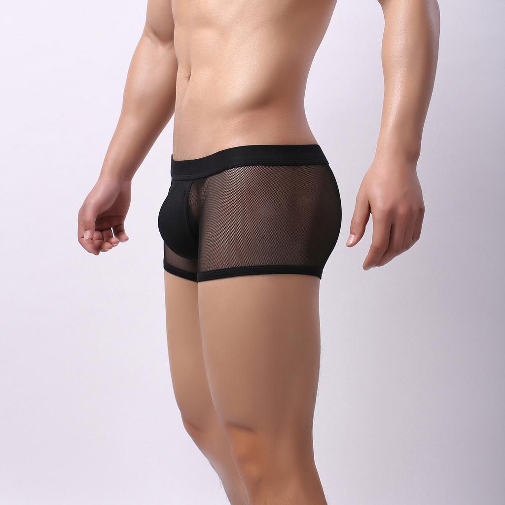 Men's Sexy Underwear Breathable Mesh Underwear Middle Waist Men Leisure Sports