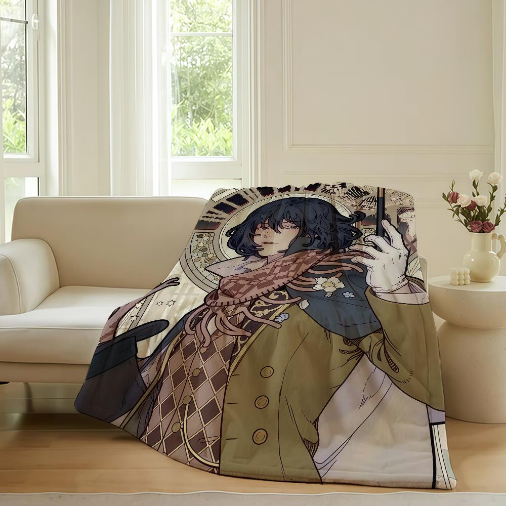 Adventure anime L-Lord of M-Mysteries Blanket For Sofa Office Bed Plane Travel Sleep Read Relax Camping Soft And Warm