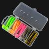 31Pcs/Box 5.5/6.5/7.5CM Soft Fishing Lure Hooks T-shaped 5 Jig Head Kit with Paddle Tail Colorful