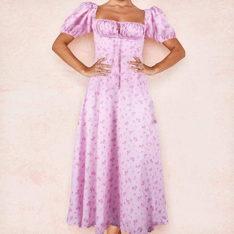 Summer women's clothing elegant casual fresh European and American sexy waist suspender dress