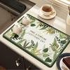 30*40cm Vintage Flora Printed Mud Absorbent Quickly Dry Heat Resistant Non-Slip Tableware Pad Dish Drying Mat Placemat Coffee Mat