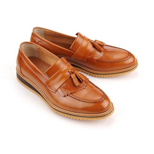 Roshoeman 7013 Skirt Tassel Loafers Night Pull-Up