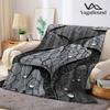 Metal Ginkgo Leaf Texture Flannel Blanket Warm Soft Halloween Christmas Decorative Couch Warm Cozy All-Season Gift