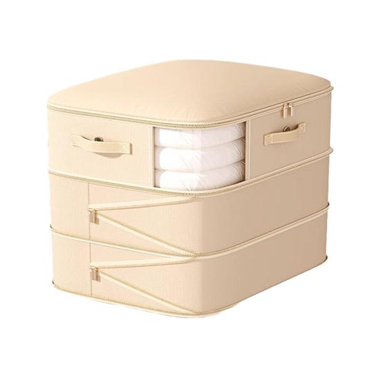 Comforter Storage Bag Zipper Compression Clear Window And Bag with Carry Handles Space Saver Organizer