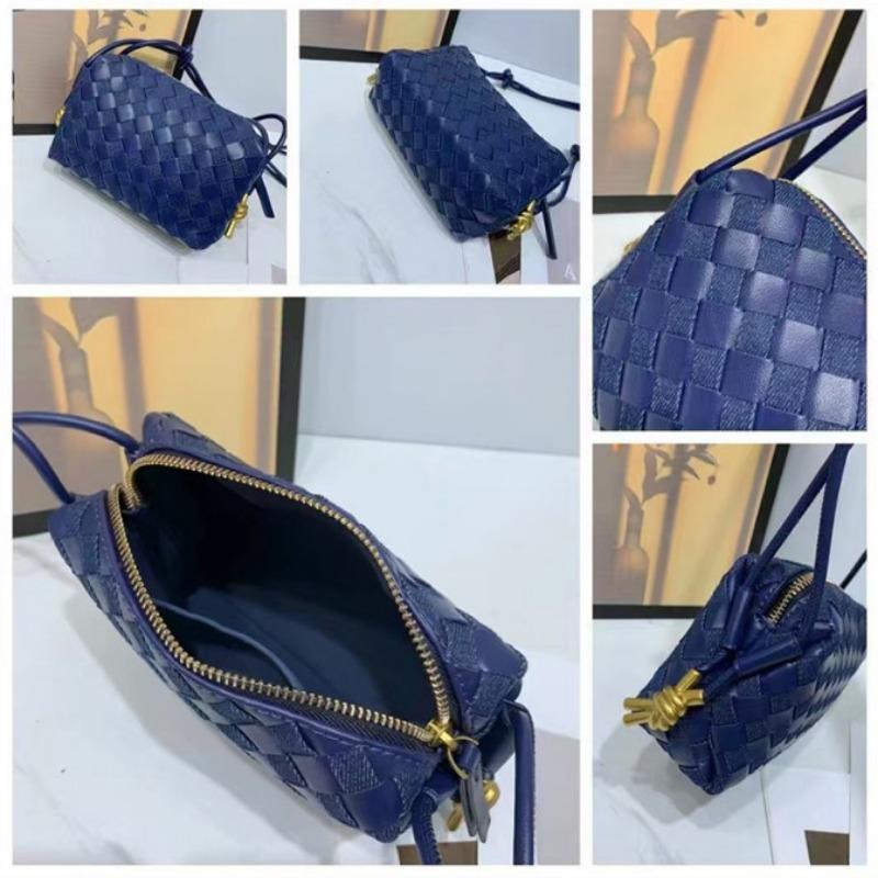 New wind braided camera bag, metal node braided small square bag, niche soft leather single shoulder messenger women's bag