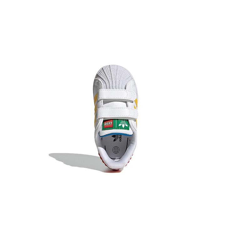 Adidas Originals SUPERSTAR Synthetic Leather Comfortable Abrasion Resistant Low top Toddler Shoes Infant And Toddler GV8881