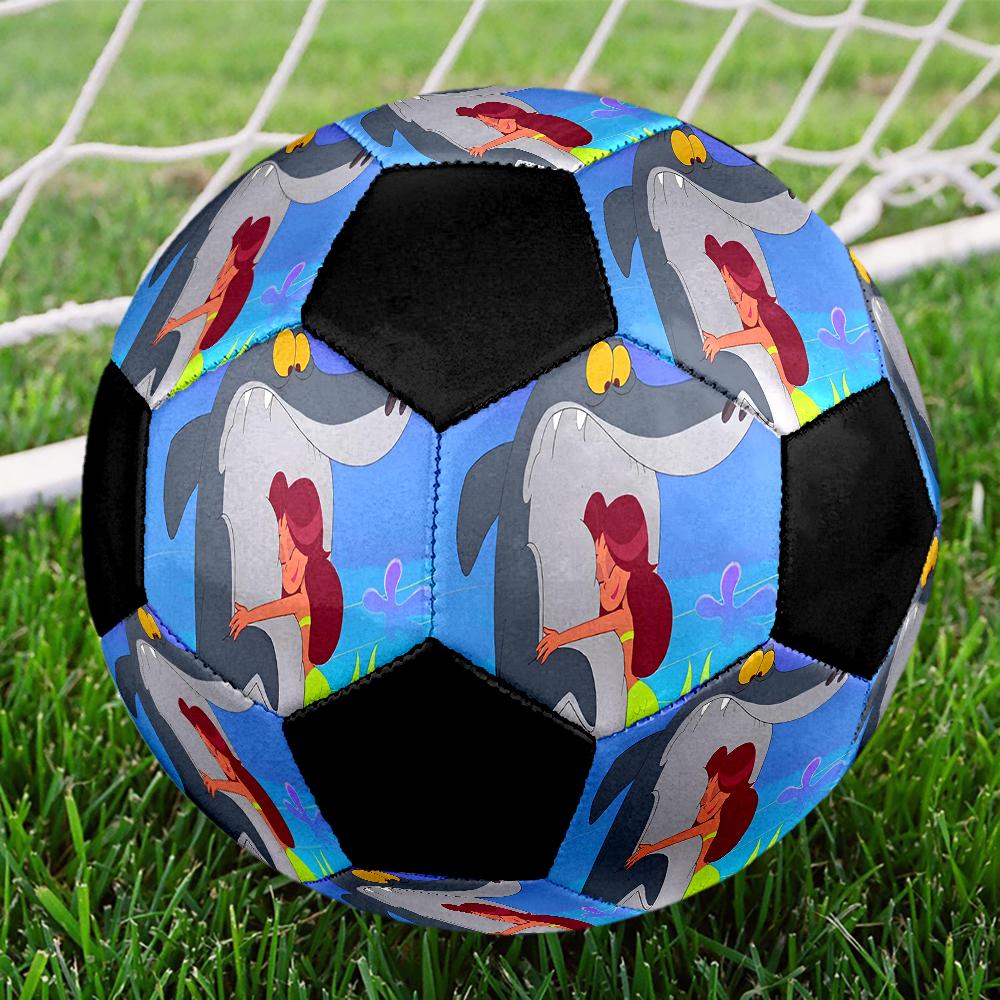 Zig & Sharko Theme Size 5 Soccer Ball, Suitable for Both Indoor and Outdoor Matches, a Gift Suitable for Everyone.