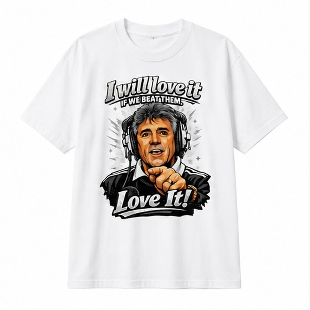 Unisexs Tshirt Kevin Keegan I Will Love It If We Beat Them Tshirt Newcastle United Unisexager Quote Football Legend Portrait Retro Fan Style