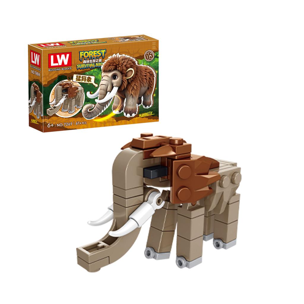 Non-Toxic Horror Game 99 Nights In The Forest Deer Ram Owl Creative Building Blocks Figures Models Diy Assemble Bricks Kids Toys Gifts