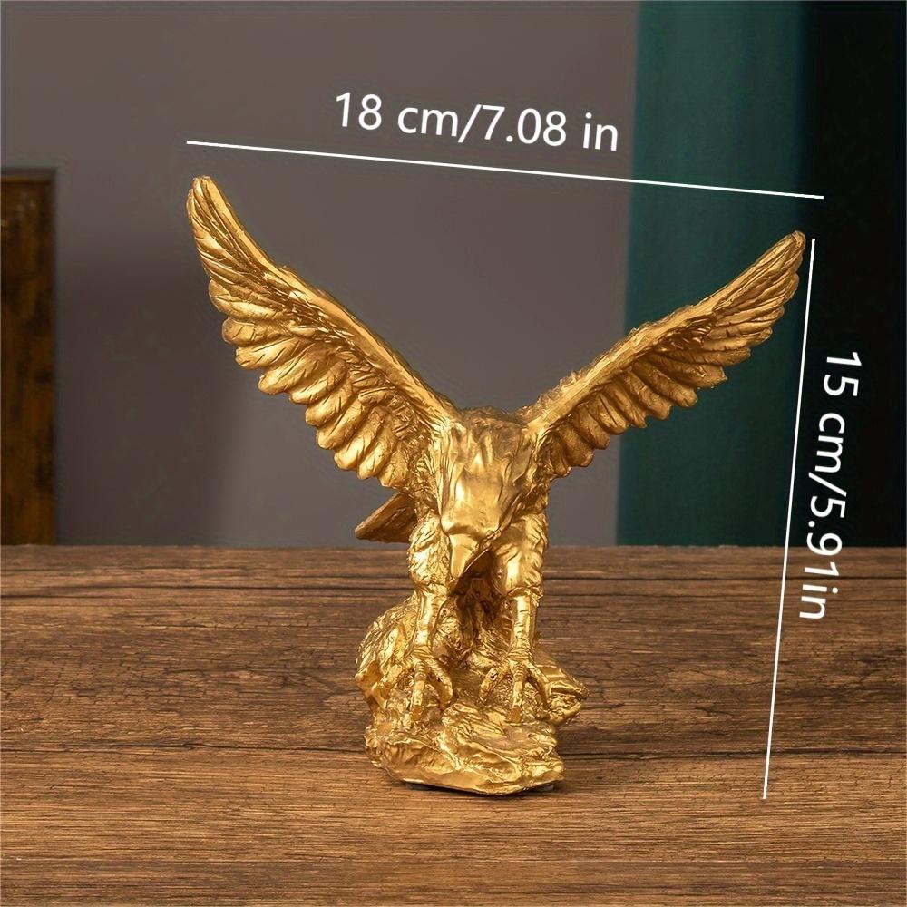Nordic Resin Golden Eagle Falcon Statue Craft Sculpture Decoration Home Living Room Office Desktop Cabinet Decoration