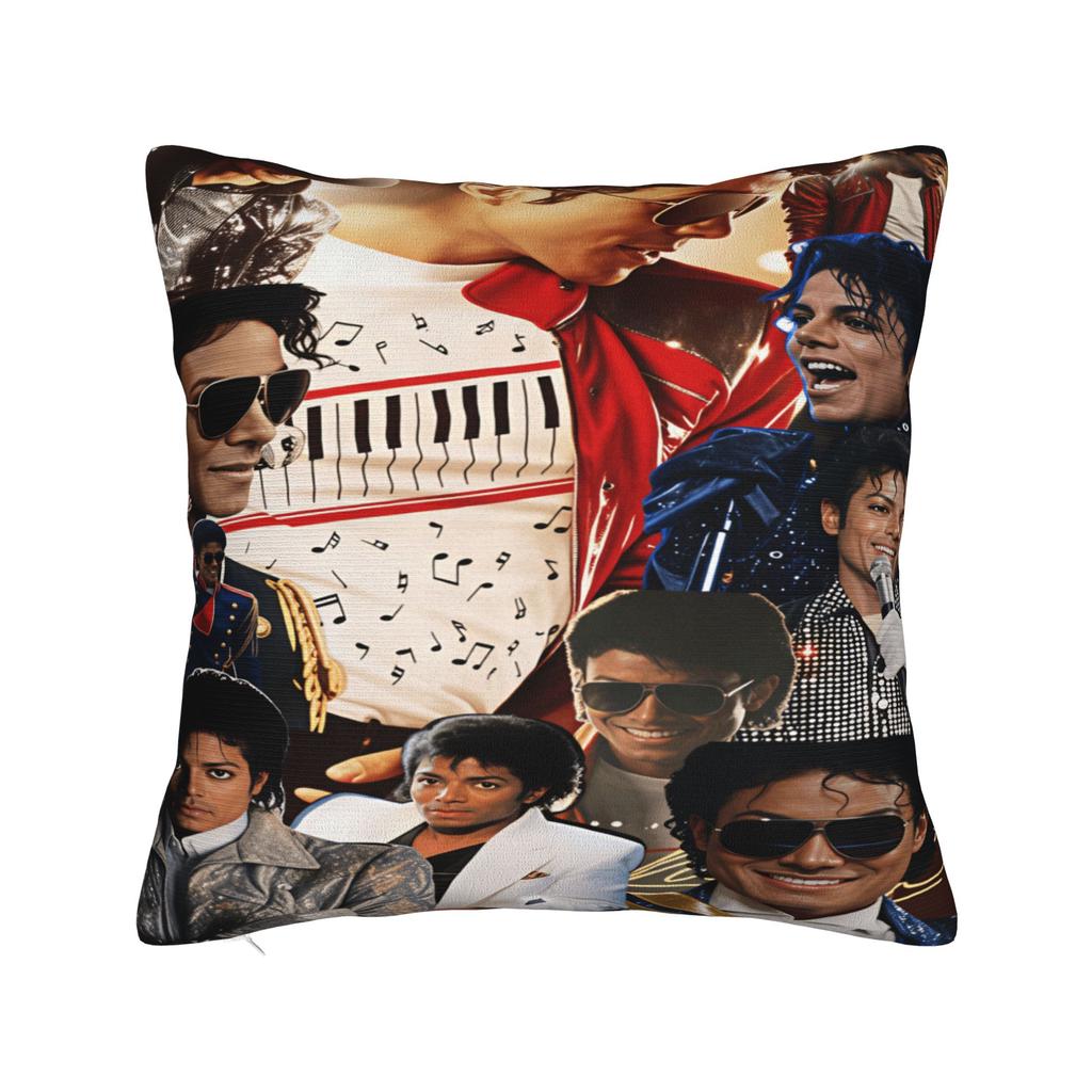 Pillow Cover MJ King Of Pop M-Michael J-jackson Novelty Pillow Case For Living Room Chair Pillowcases