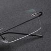 Ultralight Memory Rimless Reading Glasses Men Women Blue Light Blocking Presbyopic Eyeglasses Hyperopia Eyewear +1.0 to +3.5