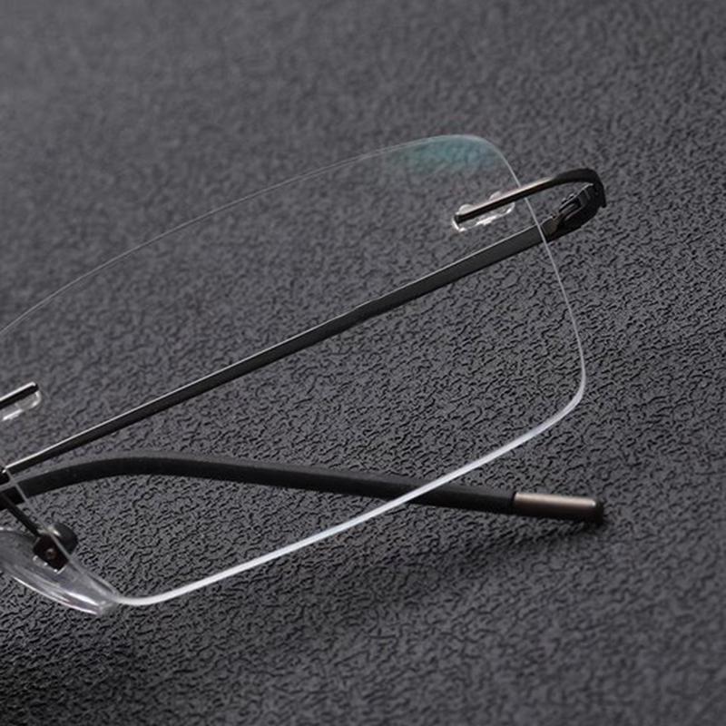 Ultralight Memory Rimless Reading Glasses Men Women Blue Light Blocking Presbyopic Eyeglasses Hyperopia Eyewear +1.0 to +3.5