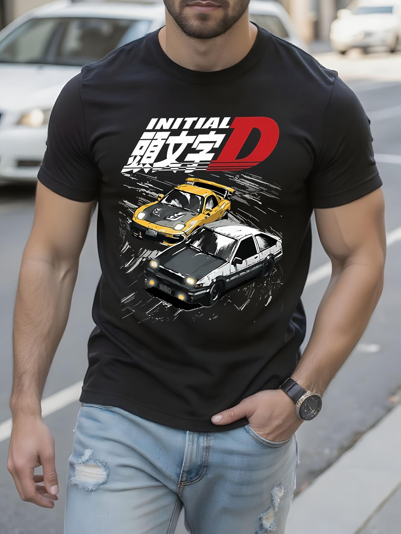 Anime Racing Car Graphic Tshirt - Bold Initial D Design XXXXL