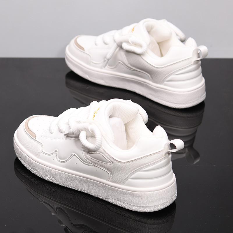

Couple leather bread shoes tide ins super fire sports board shoes casual height increase Xiaobai FG22 35