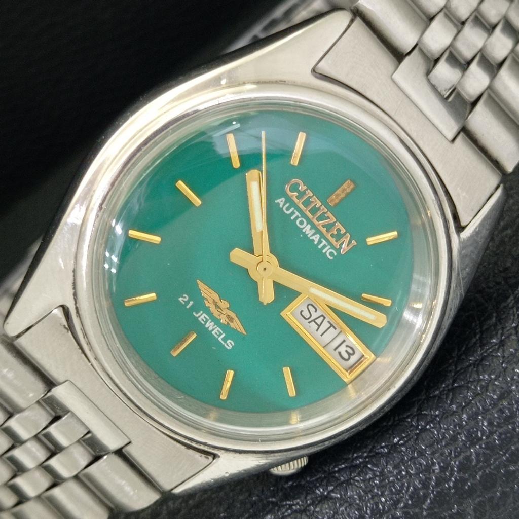 

ОРИГИНАЛЬНЫЕ МУЖСКИЕ ЧАСЫ CITIZEN AUTOMATIC 8200 ВИНТАЖНЫЕ ЯПОНСКИЕ С ЗЕЛЕНЫМ ЦИФЕРБЛАТОМ a500228-2 R151b-a500228