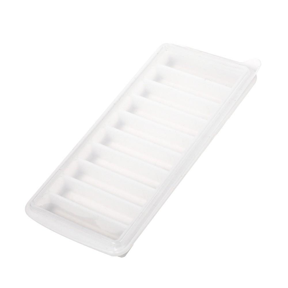 New Silicone Ice Cube Tray with Lid 10 Grids Ice Cube Mould Easy Release Narrow Stick Shape Ice Making Molds for Cocktail