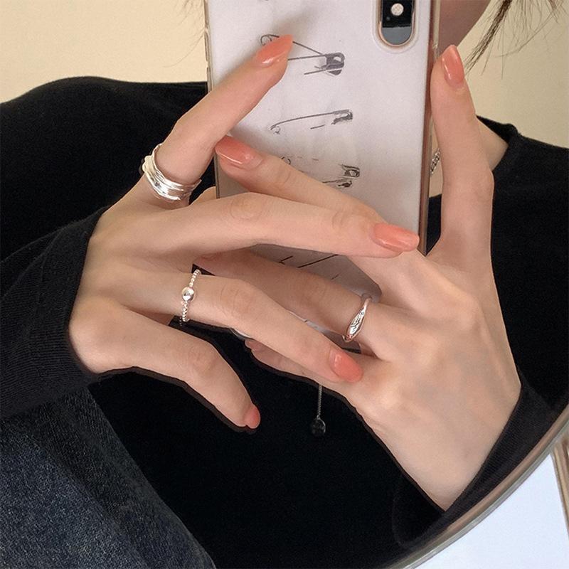 Smiley Face Contemporary Open Adjustable Ring For Women Fashionable Copper Jewelry