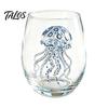 Durchdachtes Geschenk für Meeresliebhaber Meeresbewohner-Thema Klares Glas-Becher, Handgefertigtes Bemaltes Glasware, Handgefertigtes Borosilikatglasware Kreativ