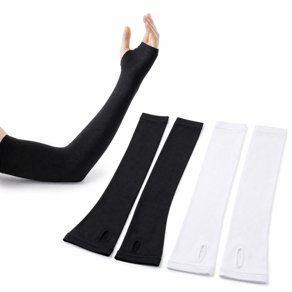 Ice Silk Sun Protective Sleeves – Nylon Material, SPF 50+, High Breathability, UV Blocking 99%+ for Cycling & Sports