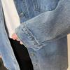 Women's Retro Denim Shirt Jacket - Korean Style, Casual Autumn Long Sleeve Top