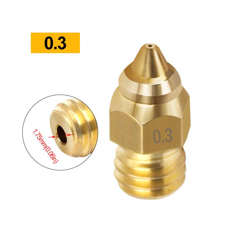 1.75mm Brass Nozzle for 3D Printer - Stainless Steel Head