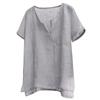HNXC Women's Fashion Short Sleeve Summer Spring V-Neck Casual Blouses & Shirts Classic Exquisite