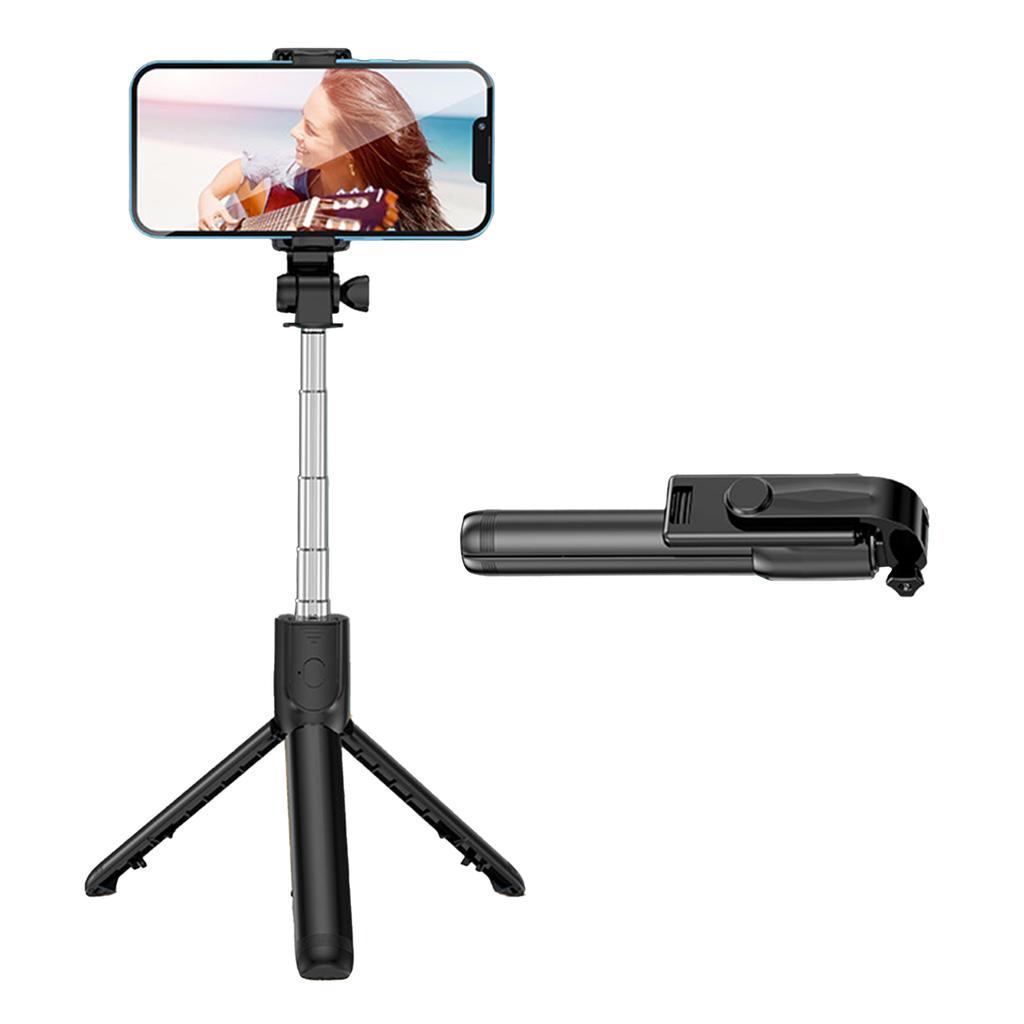 Live Video Tripod Selfie Stick Stainless Steel Telescopic Folding Portable Selfie Rod with Remote Control