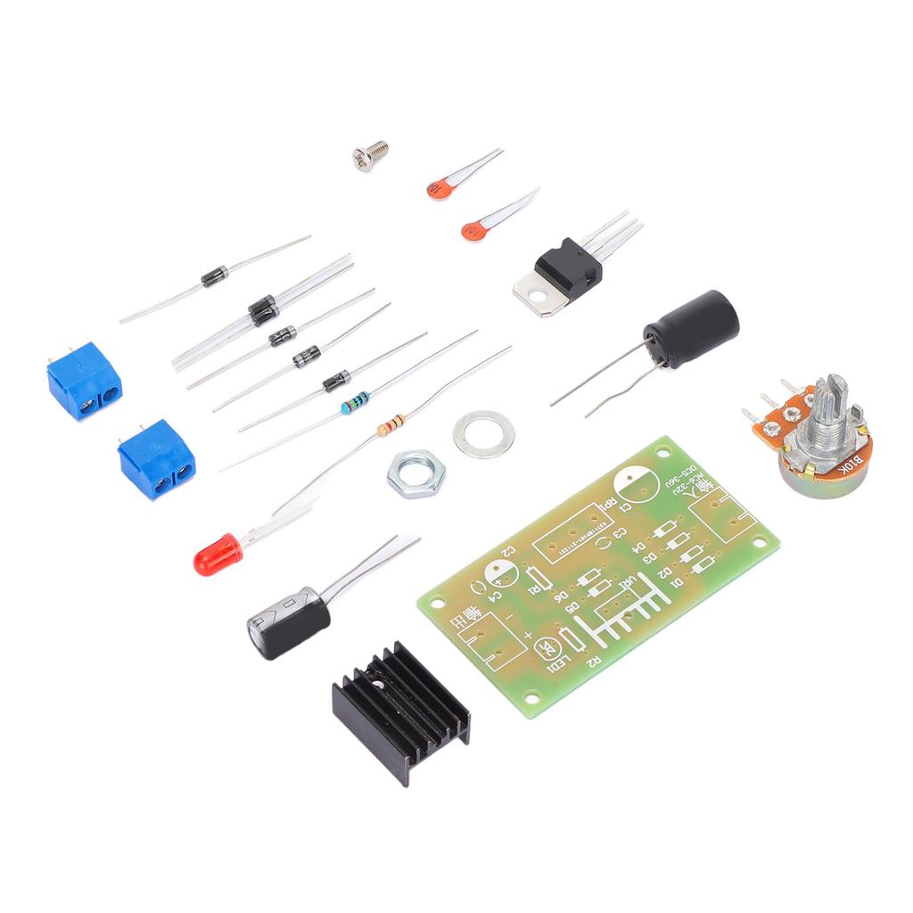 Adjustable Regulated Power Supply Kit Output Protection Rectifier Circuit Input Adjustable Voltage Set