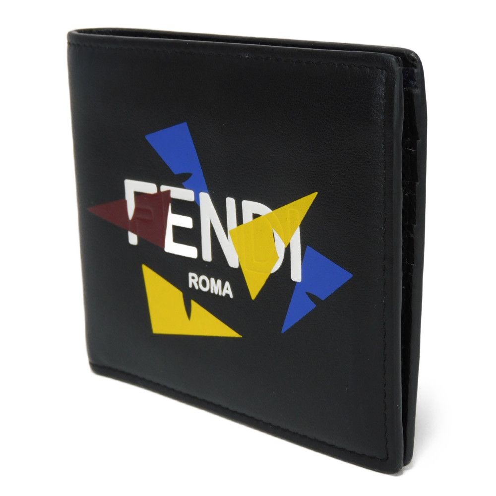 Used Bag Bugs Bifold Wallet (11491) with Eye Motif Multicolor Logo (7M0169 AC9I F0X93 7941) in Black, Men's from Japan
