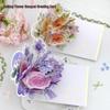 Creative Watercolor Flowers 3D Pop-up Card with Envelope - Perfect for Valentine's Day, Birthday, or Special Blessings