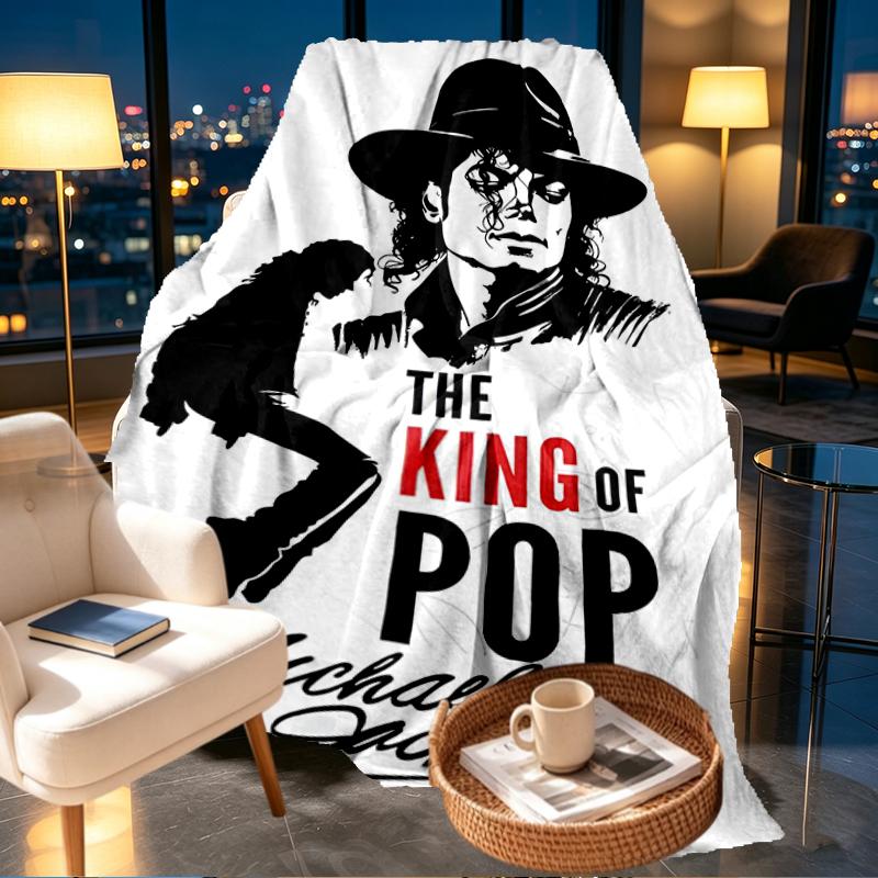 Coperta Stampata Michael Jackson - Morbida e Confortevole, per Camera da Letto, Viaggio, Divano, Decorazione Casa - Regalo di Compleanno Natale per Amico