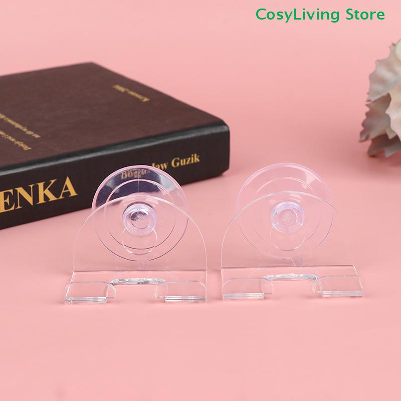 2Pcs Transparent Hook Waterproof Removable Shaver Holder Suction Cup Razor Rack